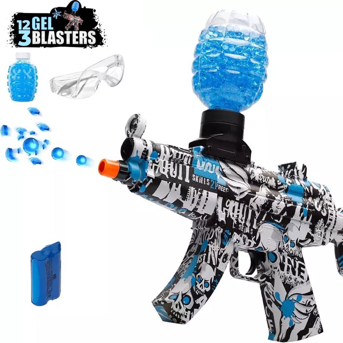 Gel Blaster  | gelblaster | blauw | waterpistool | waterballetjes gun | zomerspeelgoed | speelgoedblaster | veiligheid | gel gun | waterballetjes | Orbeez | Orbeez gun | kinderspeelgoed | zwemmen | spelen | gel blaster